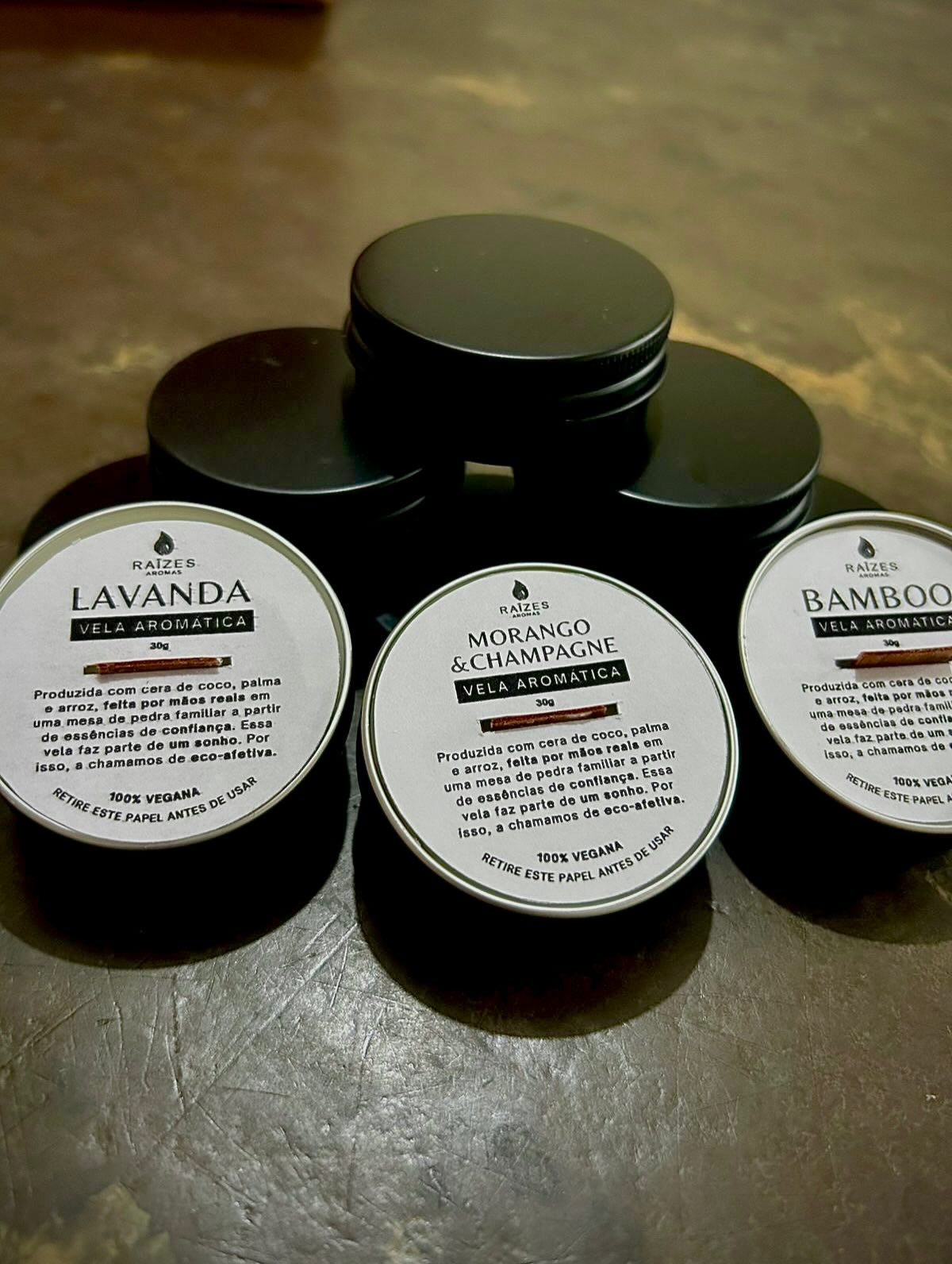 Vela artesanal Raízes Aromas